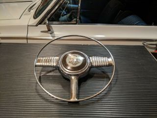 Vintage 1940s Pontiac Steering Wheel Horn Ring & Button 1946 1947 1948
