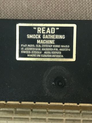 Vintage Read Smock Gathering Machine 16 Row Pleater 2