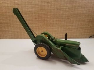 VINTAGE 1/16 JOHN DEERE 3010 TOY TRACTOR WITH LONG NOSE CORN PICKER 5