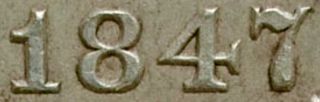 1847 LIBERTY SEATED SILVER QUARTER BRIGGS 4 - D (R6) RARE IN STATE 3