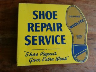 Vintage Goodyear Neolite Shoe Repair Flange Sign