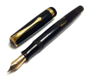1946 Vintage Pen Penol Ambassador Senior Black Oversize Sac Filler Restored