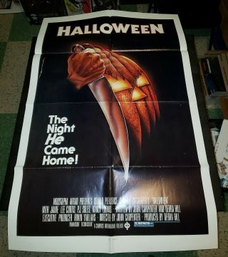 Halloween 1 Sheet Vintage Movie Poster 1978 John Carpenter Very Rare