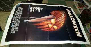 HALLOWEEN 1 SHEET VINTAGE MOVIE POSTER 1978 JOHN CARPENTER VERY RARE 6