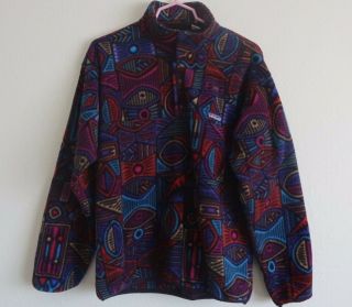 Vintage Patagonia Fleece Snap - T Navajo Aztec Pullover Jacket Men’s Medium Usa