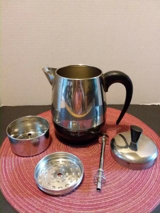 Vintage Farberware 2 - 4 Cup Superfast Electric Percolator Coffee Pot 134b Usa