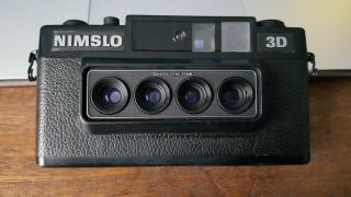 Vintage " Nimslo 3d " Quadra Lens 35mm Film Stereo Camera