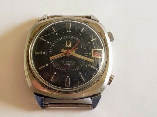 Vintage 1969 Mens Bulova Accutron Astronaut Mark Ii Date Wrist Watch