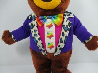 RARE 1990 ' s Lisa Frank Plush Hollywood Bear Top Hat 17 