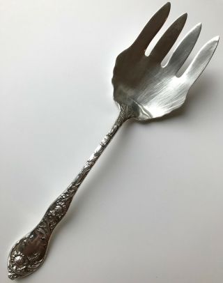 Rare Antique Blackinton Thistle Pattern Sterling Silver Serving Fork,  C1901