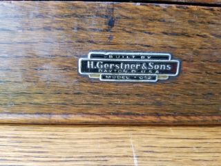 Vintage H Gerstner & Sons Model 052 Wood Machinist Tool Box / Chest / 11 Drawers 5