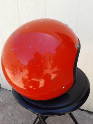 Vintage ORANGE Bell toptex Magnum Motorcycle Helmet Orange 7 3/8 2