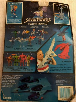 SilverHawks Bluegrass with SideMan Figure Vintage 1986 Silver Hawks Kenner 2