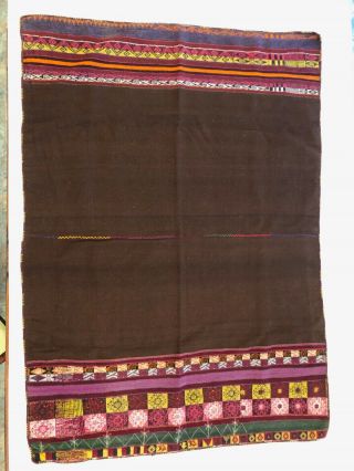 Antique Andean Wool Woman ' s Manta from Bolivia Latin America 3