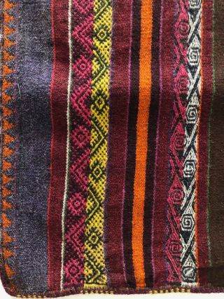 Antique Andean Wool Woman ' s Manta from Bolivia Latin America 4