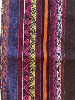 Antique Andean Wool Woman ' s Manta from Bolivia Latin America 5