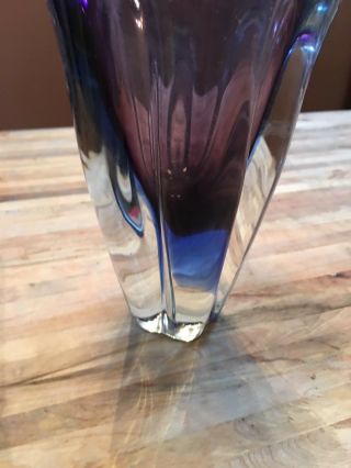 vintage murano glass vase,  mid century,  purple Sommerso,  1960s 2