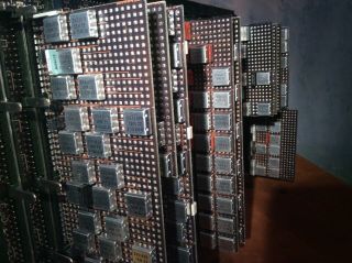 Vintage IBM Solid Logic Modules On Mounting Panel Appears To Be 8