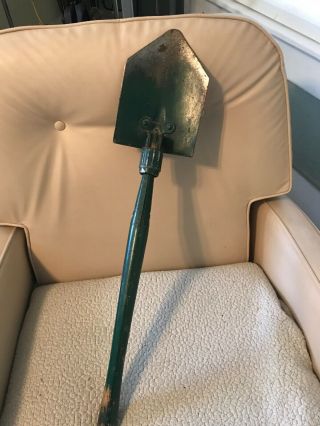 Vintage 1944 Wwii U.  S.  Army Ames Folding Trench Shovel