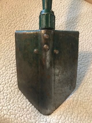 Vintage 1944 WWII U.  S.  Army Ames Folding Trench Shovel 7