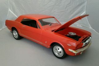 Vtg 1966 Ford Mustang Gt Amf Wen - Mac Poppy Red Orange Salesman Dealership