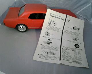 Vtg 1966 Ford Mustang GT AMF Wen - Mac poppy red orange salesman dealership 8