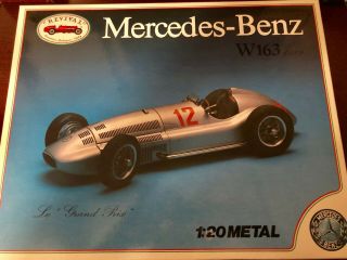 Rare Vintage Revival Mercedes - Benz W163 1939 Le Grand Prix 1:20 Metal Art 77101