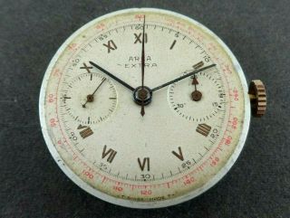 Vintage Arsa Valjoux 22 Chronograph Movement & Dial