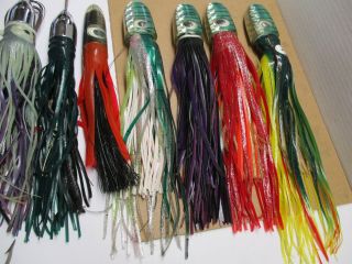 VINTAGE TUNA / MARLIN LURE UNMARKED SET OF 8 LURES 5