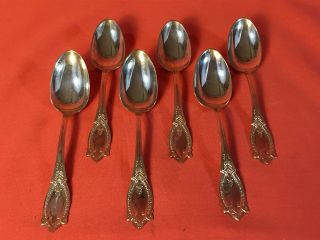 Antique Sterling Silver Richard Smith & Co.  Set of 6 Teaspoons In Case 3