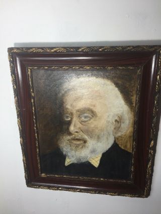 Vintage Portrait Oil Painting Of Tom Keating By John Hall (1921 - 2006) Gesso Fame