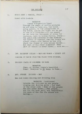 The Bellboy Vintage Hardbound Script Jerry Lewis Miami Beach,  Florida Feb 1960 3