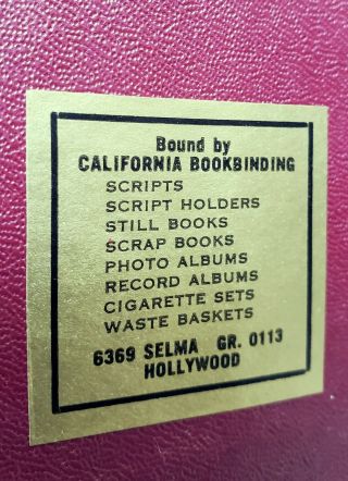 The Bellboy Vintage Hardbound Script Jerry Lewis Miami Beach,  Florida Feb 1960 8