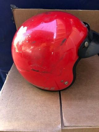 VINTAGE SHOEI Red OPEN FACE HELMET SNELL 1980 3