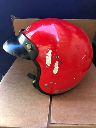 VINTAGE SHOEI Red OPEN FACE HELMET SNELL 1980 6