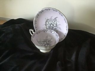 Vintage Paragon Lavender (lily Of The Valley) Tea Cup And Saucer