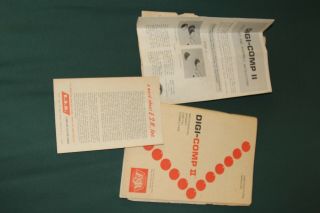 Vintage 1960s Digi - Comp II Plastic Binary Computer Kit ESR - Digi Comp 2 w/box 6