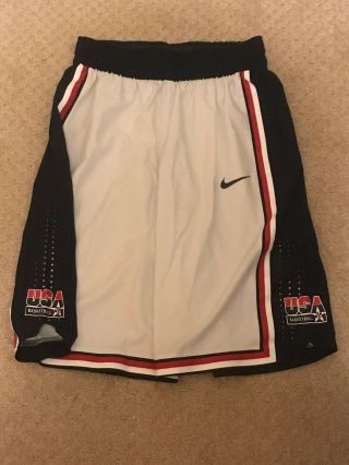 Vtg Nike Usa Olympic Basketball Dream Team Shorts Sz Large L Dri - Fit