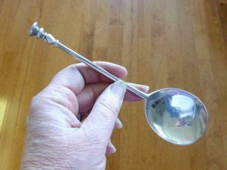 1883 John Talbot Edinburgh Scotland Sterling Silver Christening Seal Top Spoon
