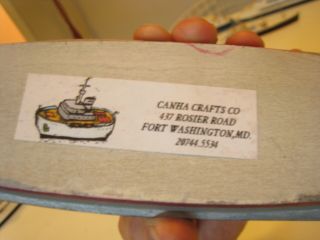 Vintage 1970 ' s Fine Scale Handcrafted Wooden Ship Model - M/V Naushon Ferry 7