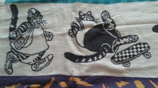 Vintage B Kliban Kat Throw Blanket 1990 Cotton 50 