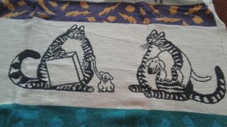 Vintage B Kliban Kat Throw Blanket 1990 Cotton 50 