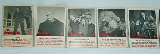 SET OF VINTAGE 1964 FILMWAYS ADDAMS FAMILY TRADING CARDS 61 OF 66 MISSING 5 - 9 2