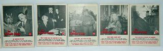 SET OF VINTAGE 1964 FILMWAYS ADDAMS FAMILY TRADING CARDS 61 OF 66 MISSING 5 - 9 3