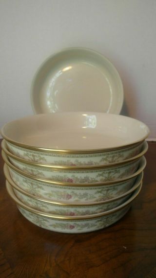 Vintage Castle Garden Lenox Set Of 6 Soup Plates