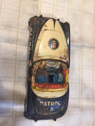 Patrol Car Tin Toy