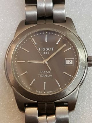 Mens Authentic Tissot Pr50 Titanium Sapphire Crystal Mens Watch.