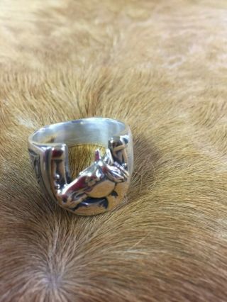 Fritch Bros Lucky Horseshoe Ring With Horse Shoe And Horse Head