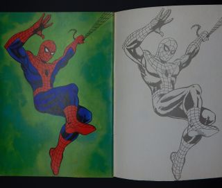 RARE vintage Japanese SPIDERMAN coloring book Spider - Man Japan Eikosha Marvel 3