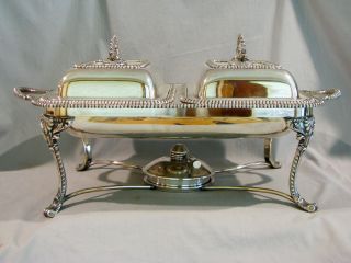 Vintage INTERNATIONAL SILVER CO.  SILVER PLATE DOUBLE FOOD WARMER 4